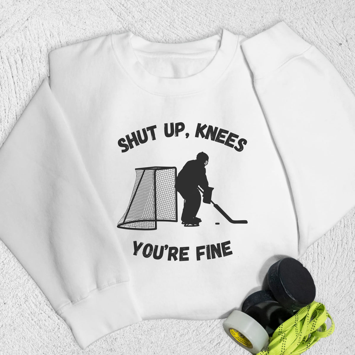 Knees Sweatshirt S / White Sweatshirt