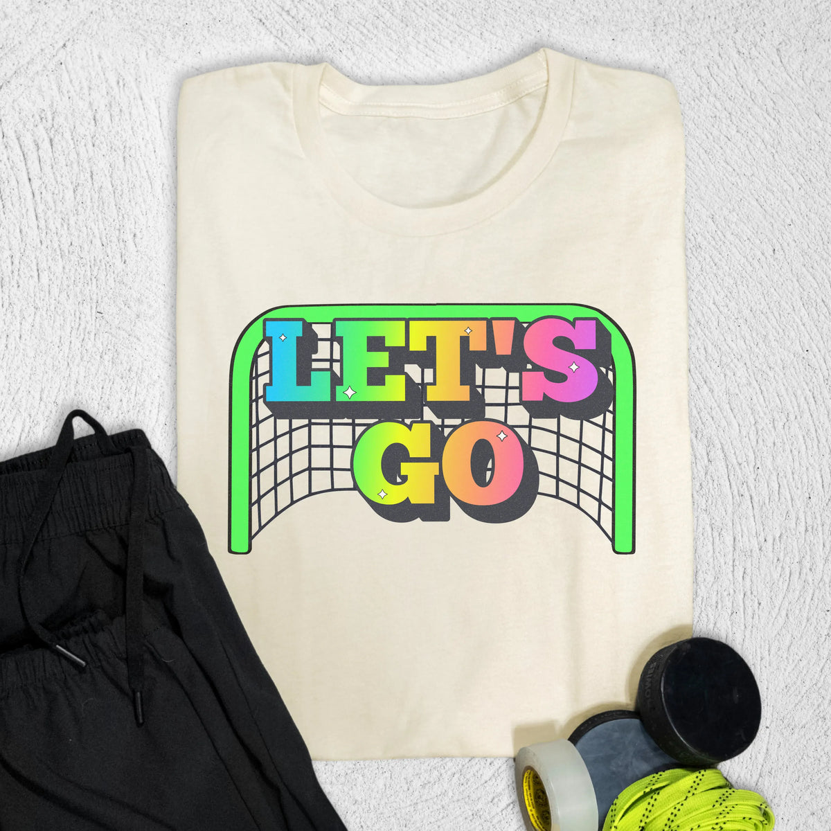Let's Goooo T-Shirt S / Natural T-Shirt