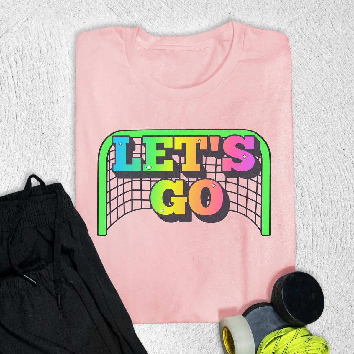 Let's Goooo T-Shirt S / Pink T-Shirt