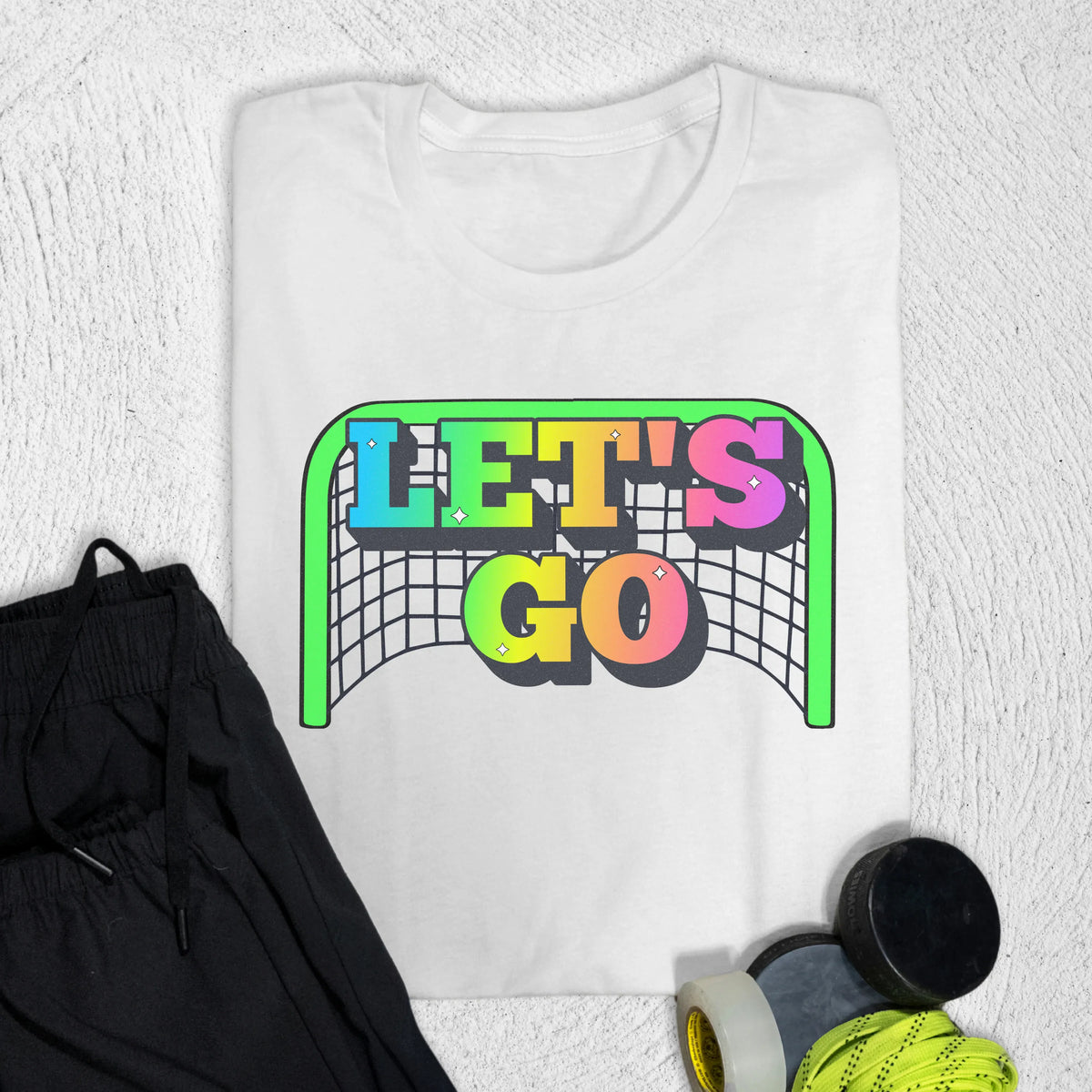 Let's Goooo T-Shirt S / White T-Shirt