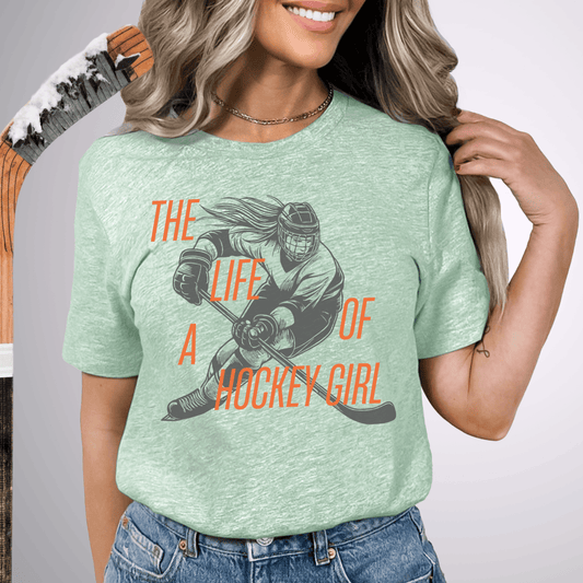 Life of a Hockey Girl T-Shirt Heather Mint / S T-Shirt