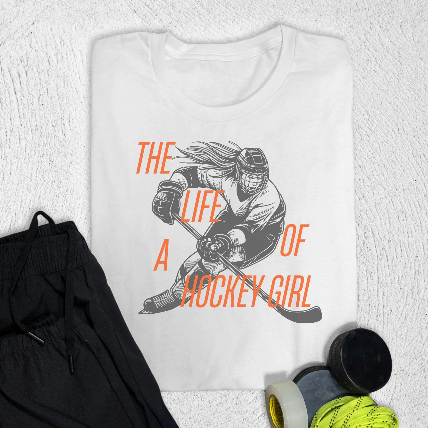 Life of a Hockey Girl T-Shirt S / White T-Shirt