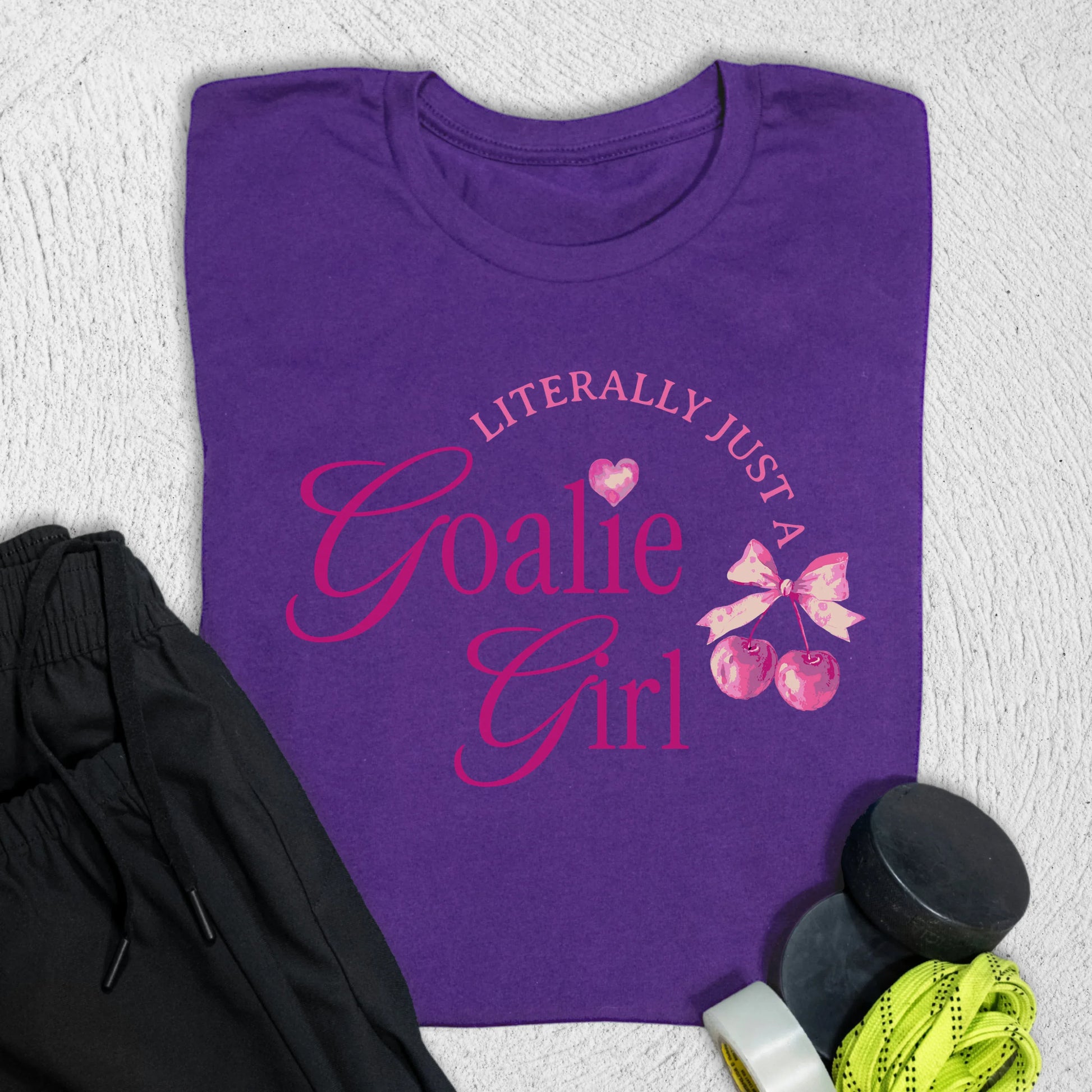 Literally Goalie Girl T-Shirt Team Purple / S T-Shirt