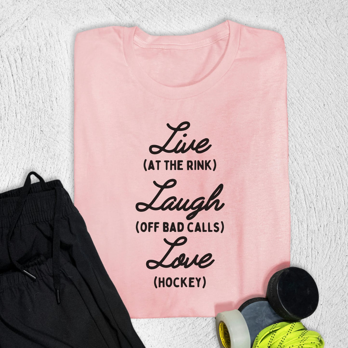 Live Laugh Love T-Shirt Pink / S T-Shirt