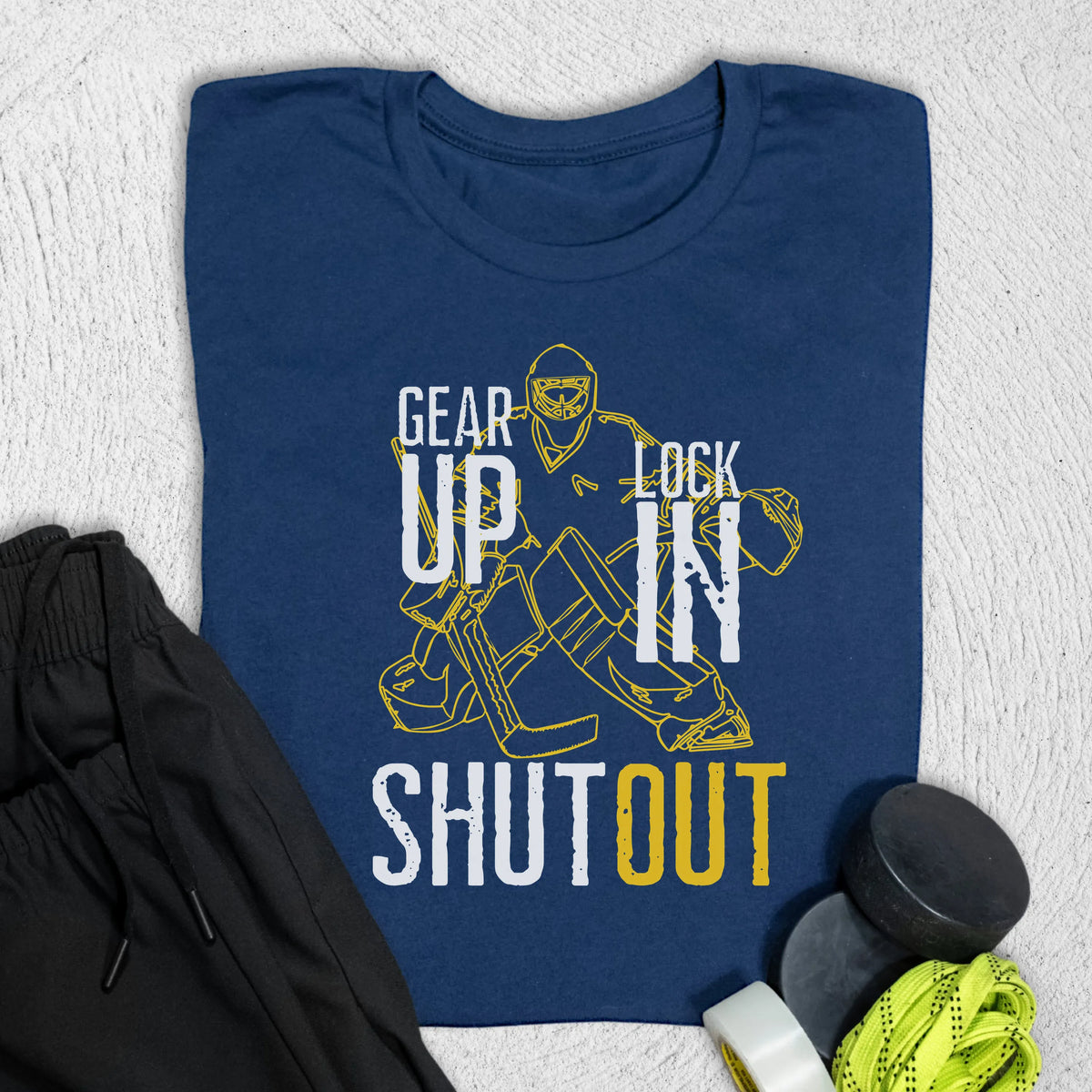 Lock In Shut Out T-Shirt S / Navy T-Shirt