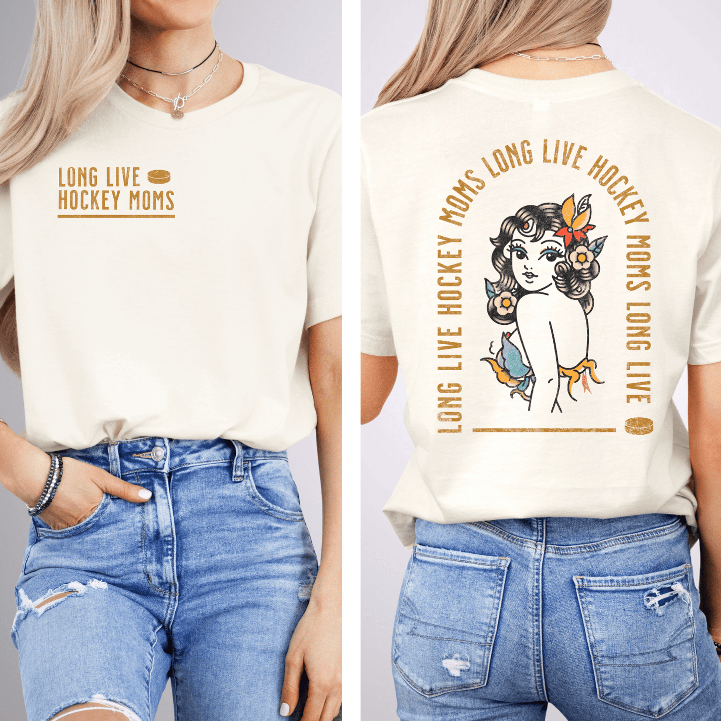Long Live Hockey Moms T-Shirt Natural / S T-Shirt