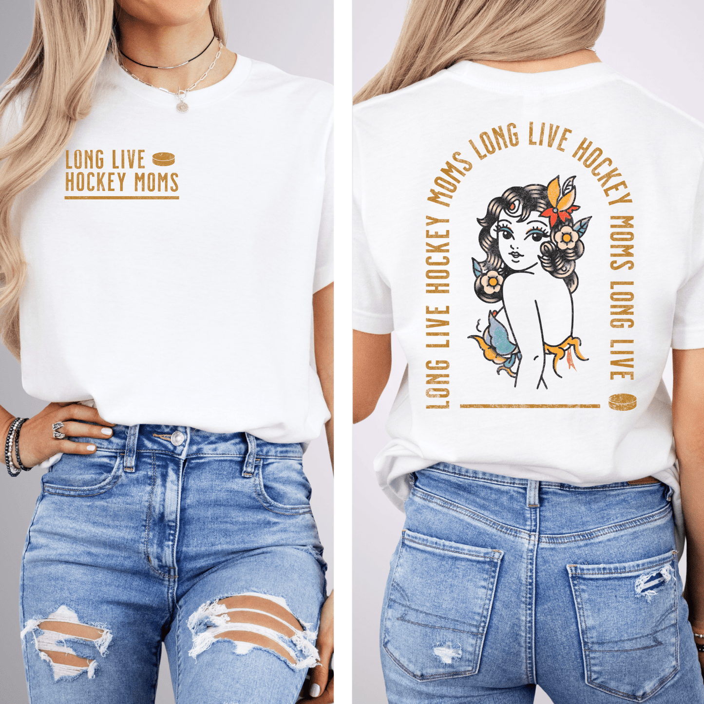 Long Live Hockey Moms T-Shirt White / S T-Shirt