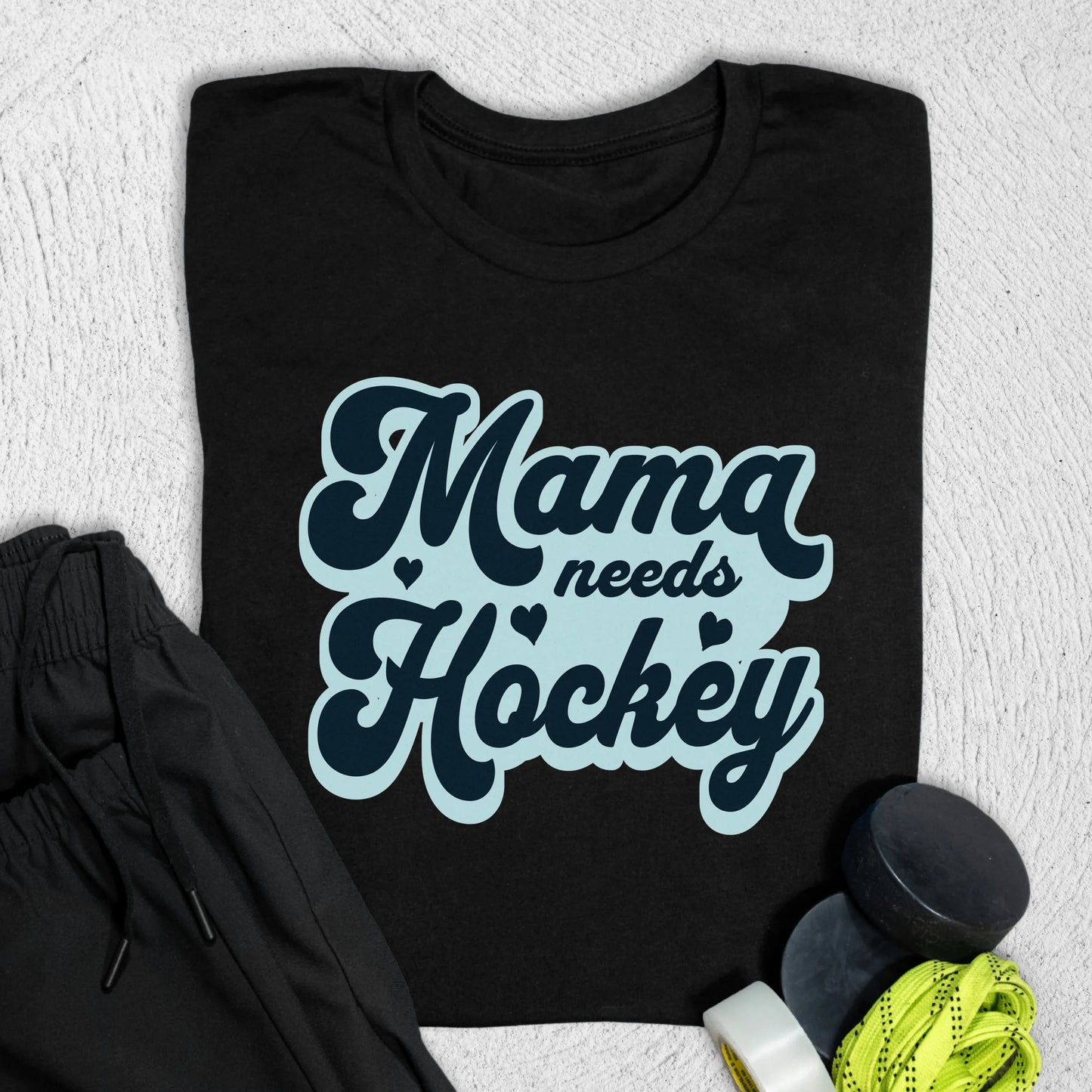 Mama Needs Hockey T-Shirt S / Black T-Shirt