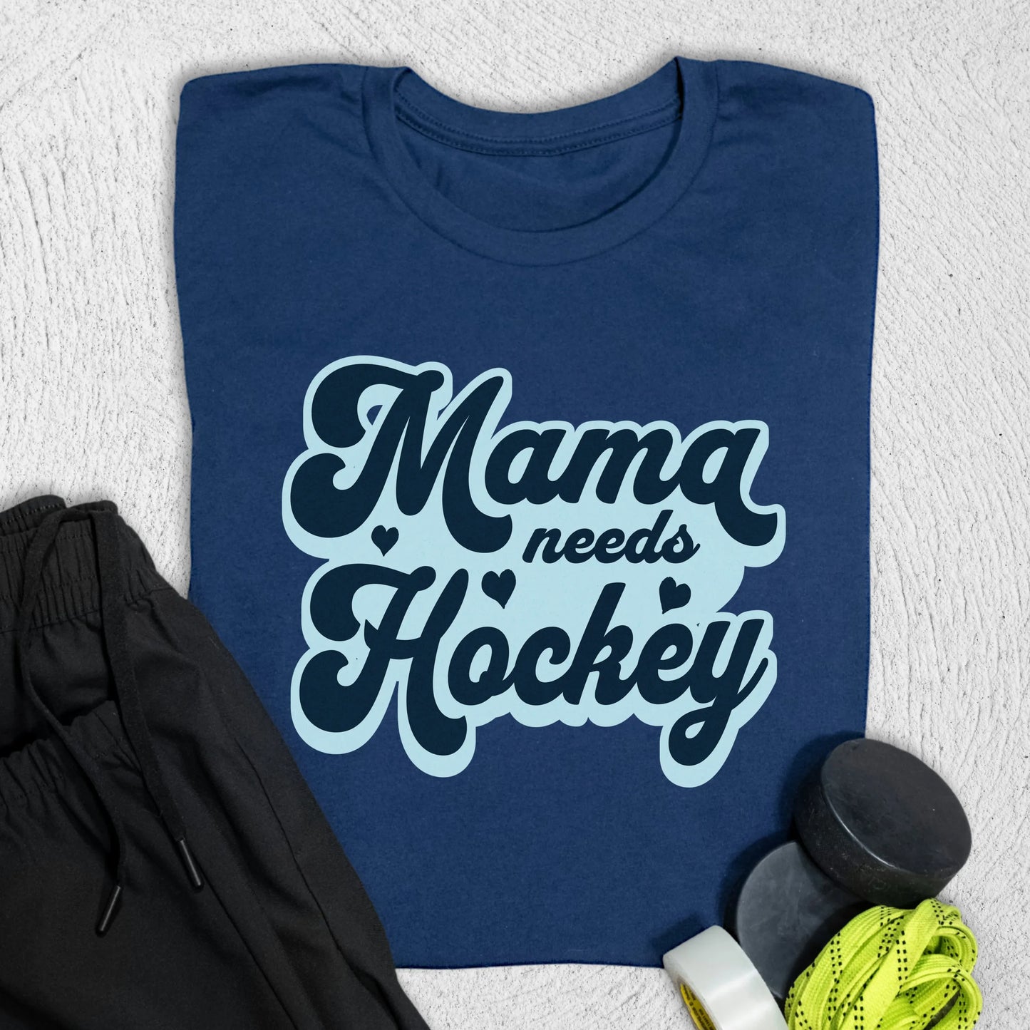 Mama Needs Hockey T-Shirt S / Navy T-Shirt