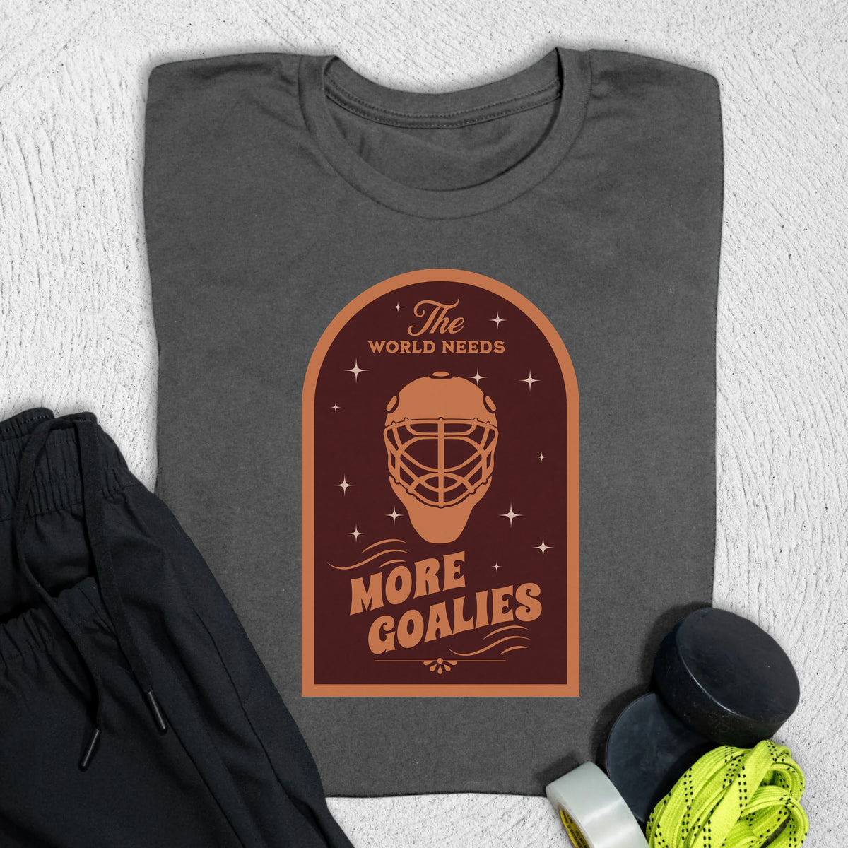 More Goalies T-Shirt S / Asphalt T-Shirt