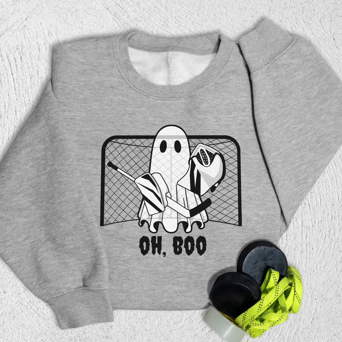 Oh Boo Sweatshirt Heather Grey / S Sweatshirt