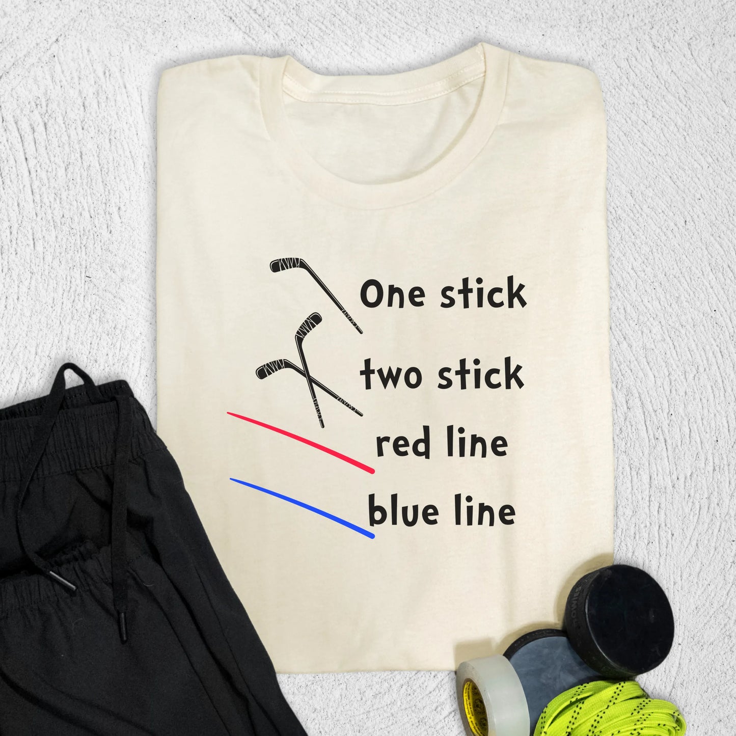 One Stick Two Stick T-Shirt Natural / S T-Shirt