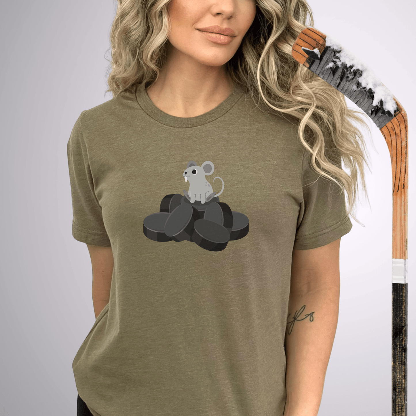 Puck Rat T-Shirt Heather Olive / S T-Shirt