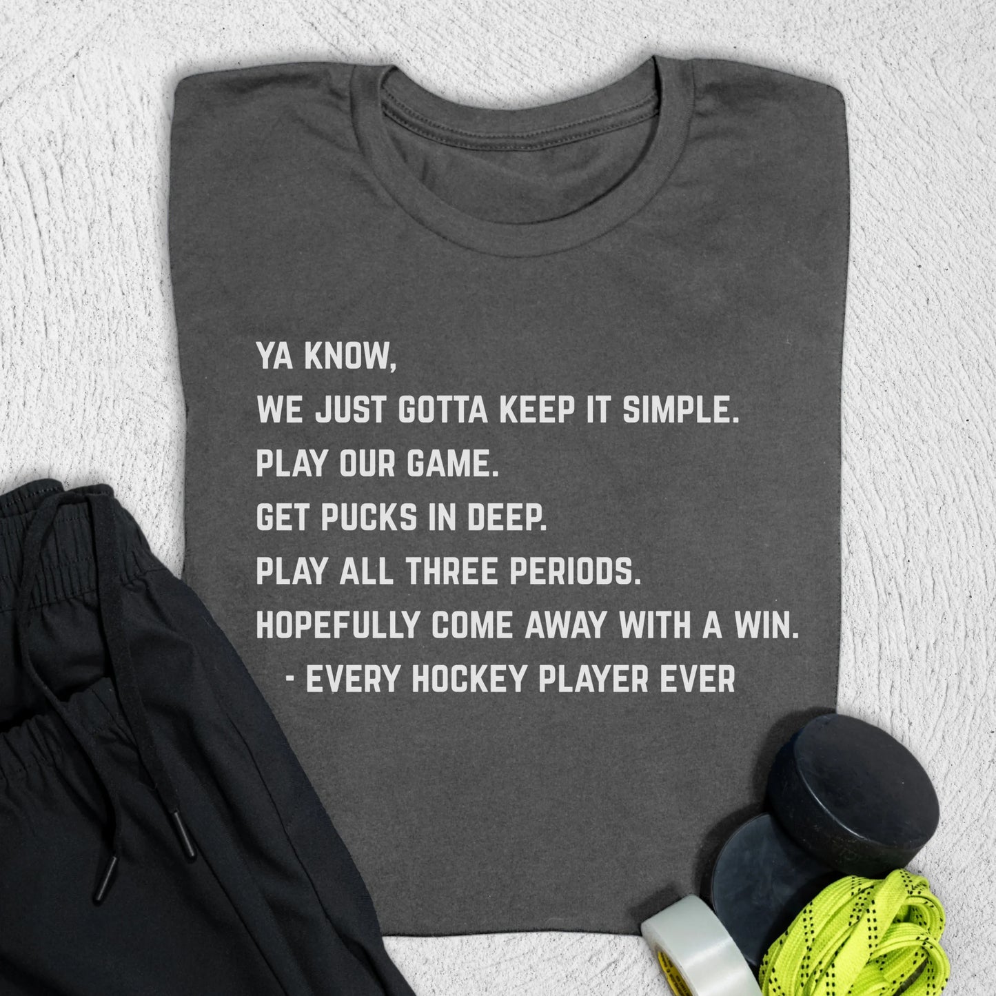 Pucks In Deep T-Shirt S / Asphalt T-Shirt