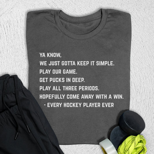 Pucks In Deep T-Shirt S / Asphalt T-Shirt
