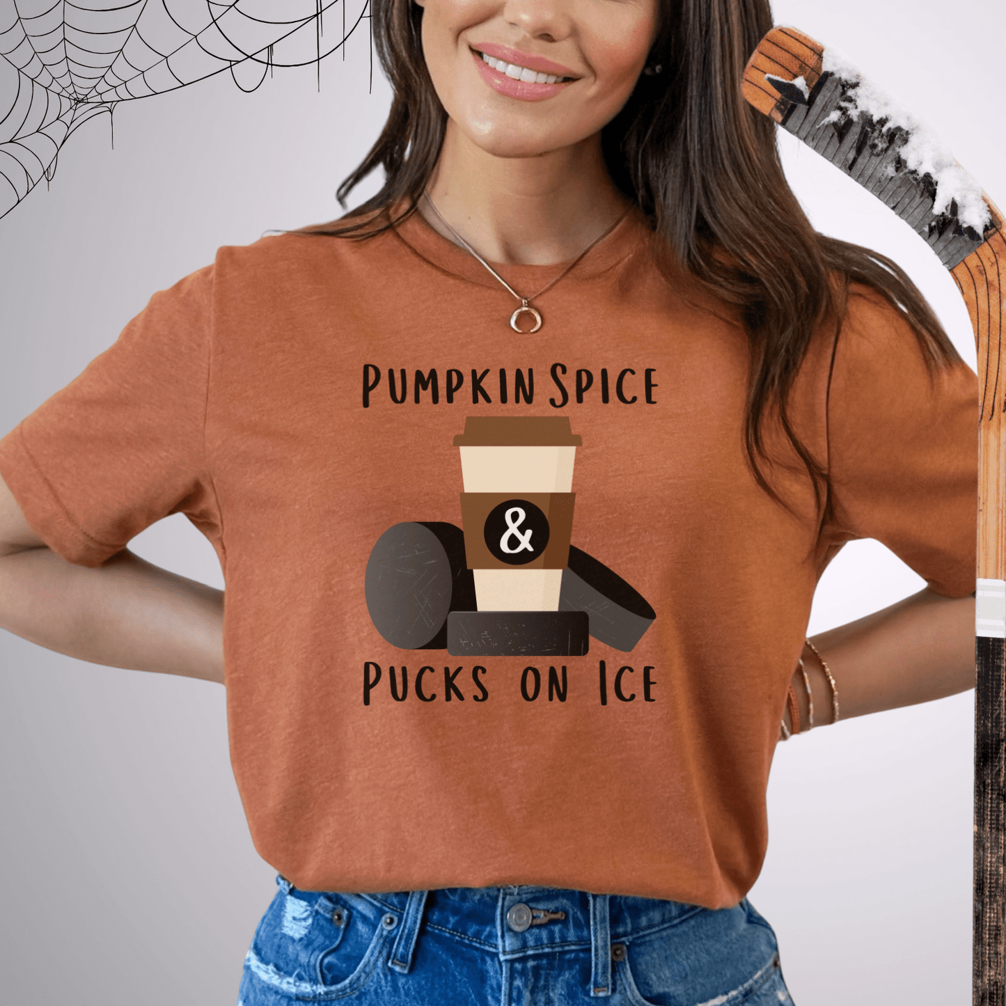 Pumpkin Spice & Pucks on Ice T-Shirt Autumn / S T-Shirt