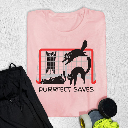 Purrfect Saves T-Shirt Pink / S T-Shirt