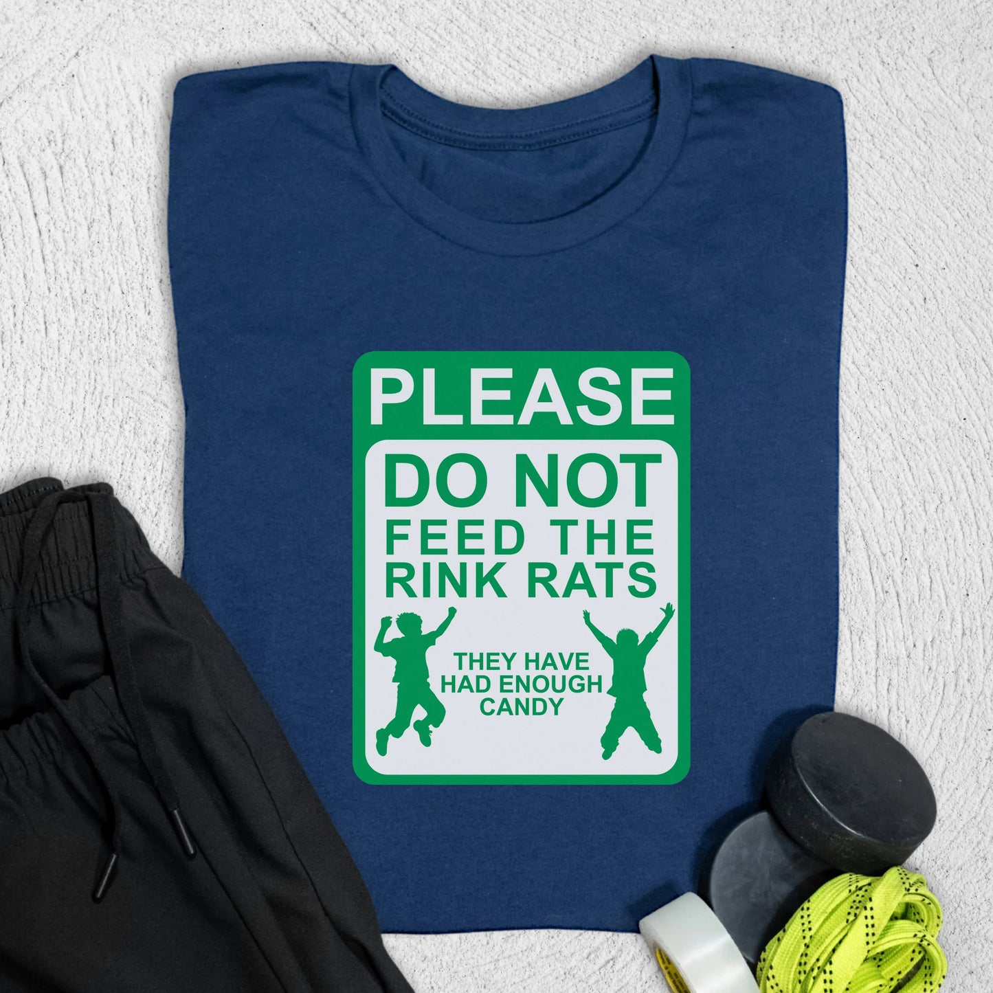 Rink Rats Sign T-Shirt Navy / S T-Shirt