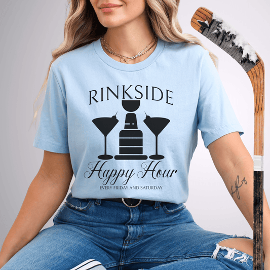 Rinkside Happy Hour T-Shirt Baby Blue / S T-Shirt