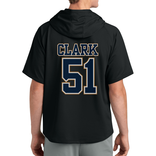 Short Sleeve Hoodie | Custom Name + Number Option S / Black Hoodie