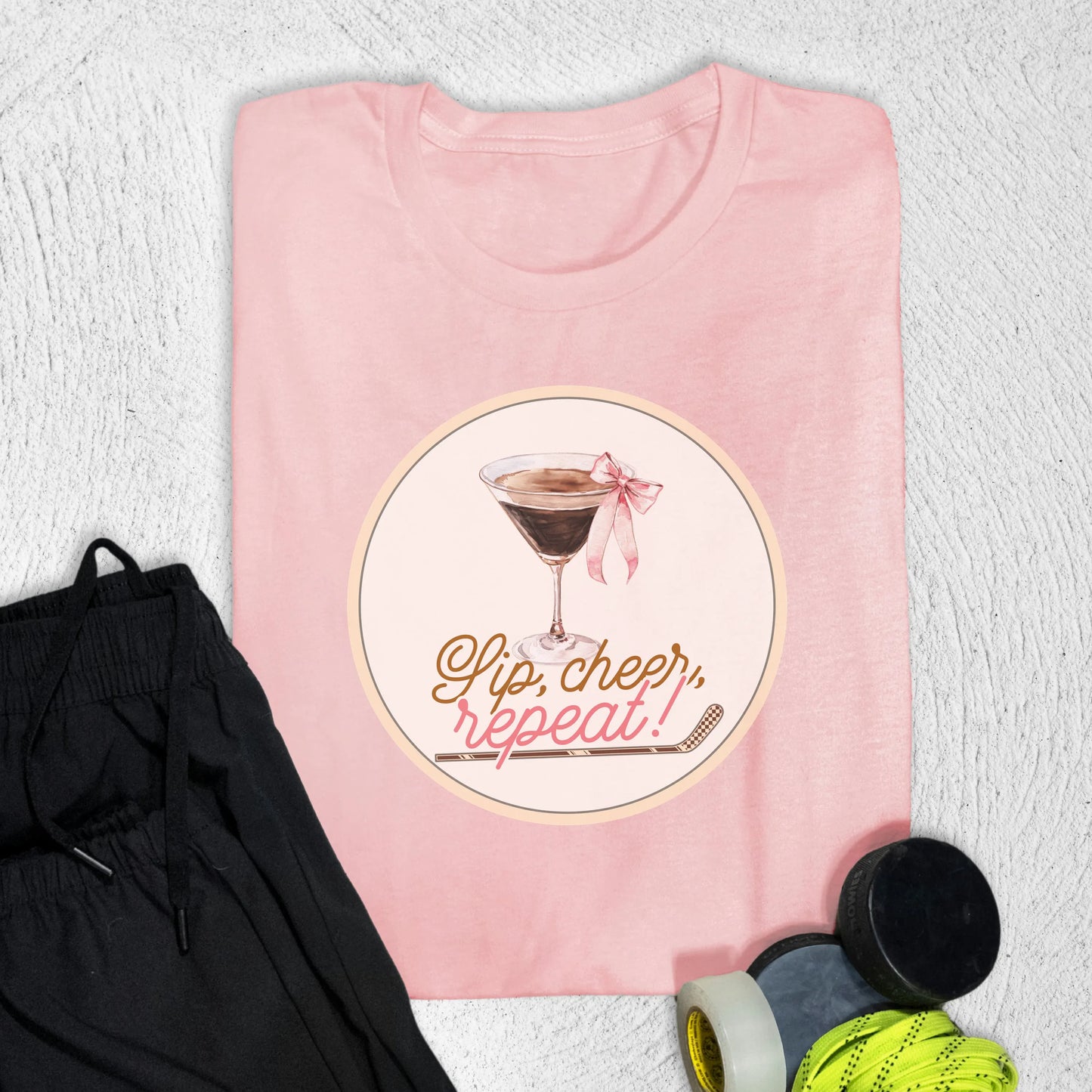 Sip Cheer Repeat T-Shirt S / Pink T-Shirt