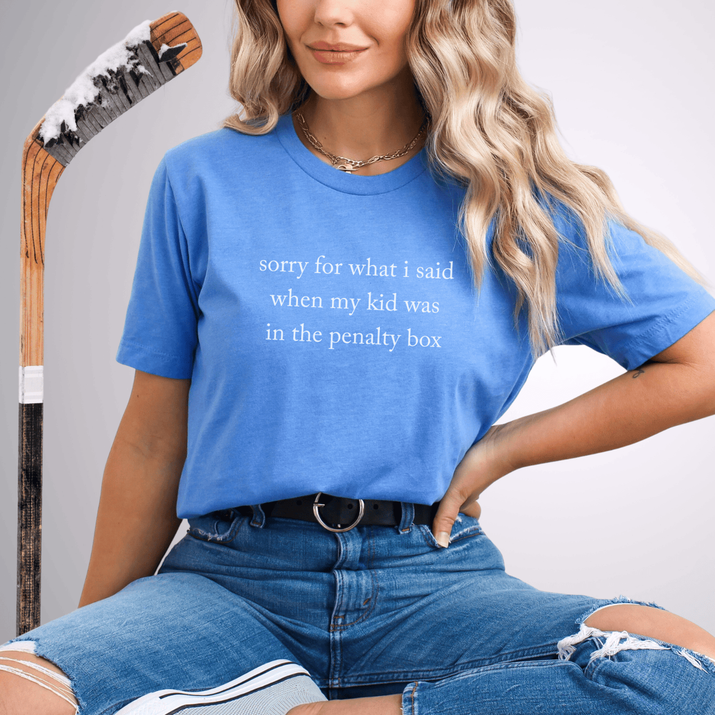 sorry for what i said T-Shirt Heather Columbia Blue / S T-Shirt