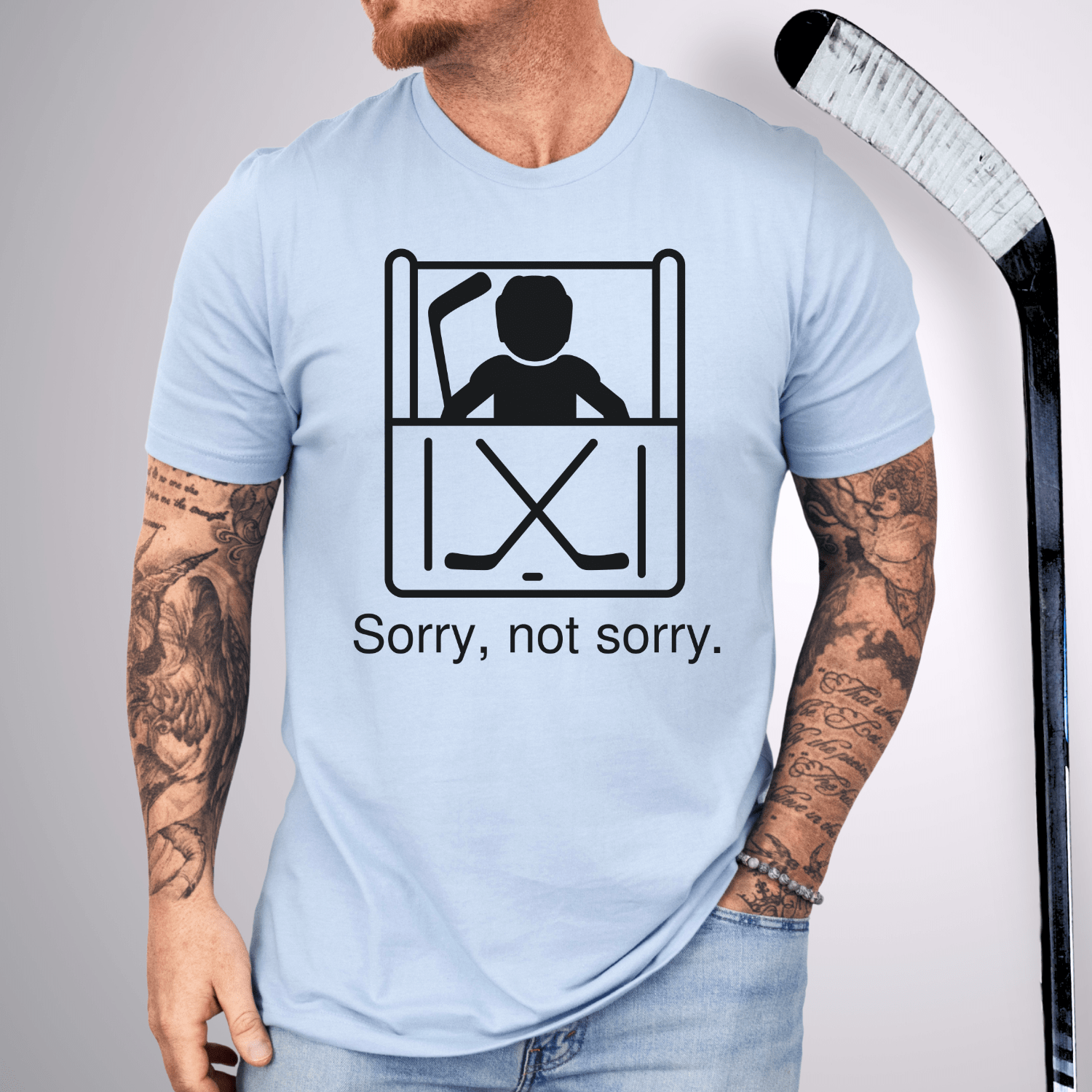 Sorry Not Sorry T-Shirt Baby Blue / S T-Shirt