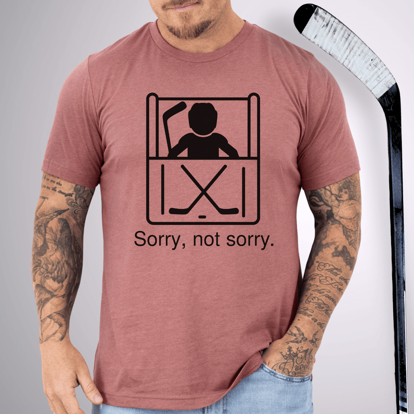 Sorry Not Sorry T-Shirt Heather Mauve / S T-Shirt