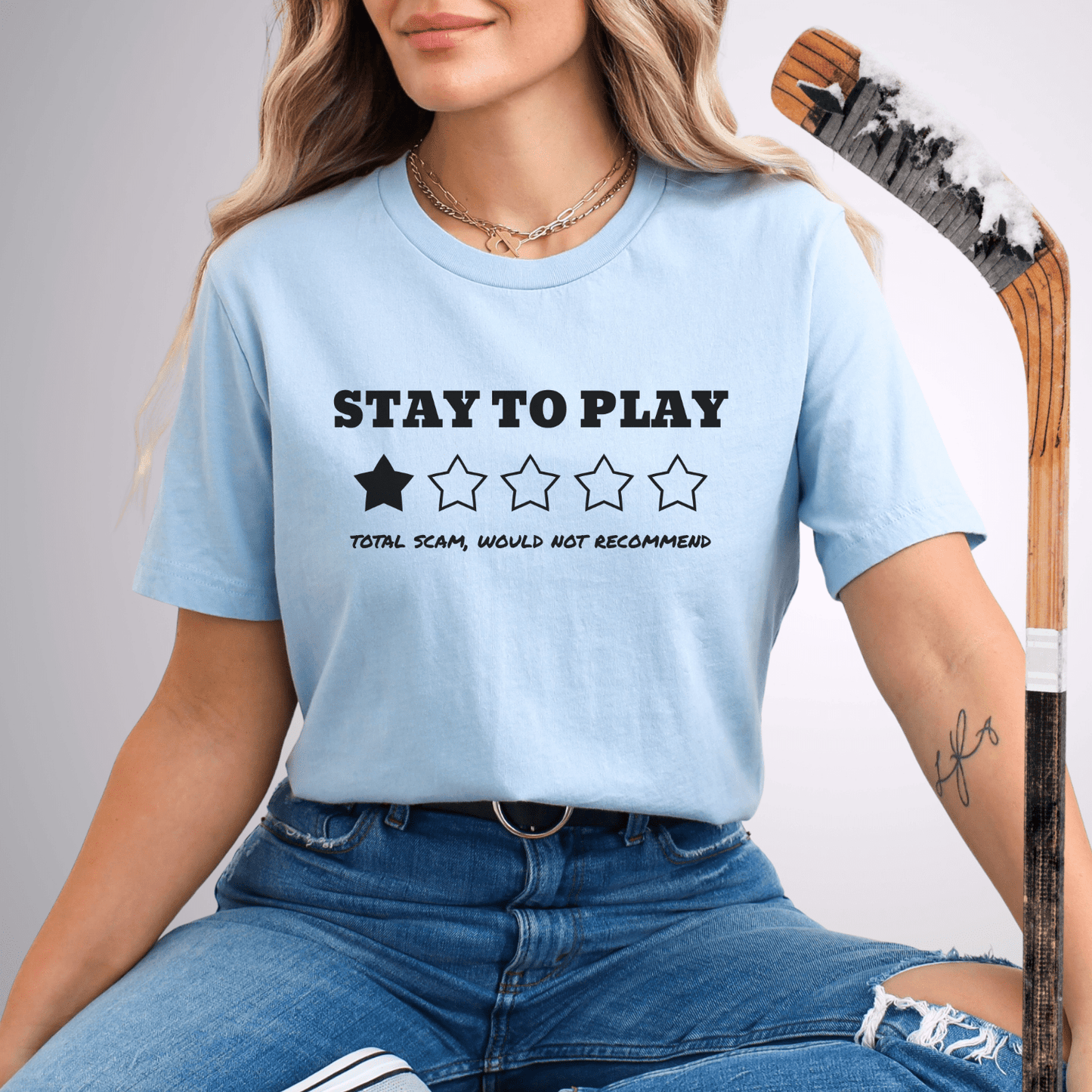 Stay to Play T-Shirt Baby Blue / S T-Shirt