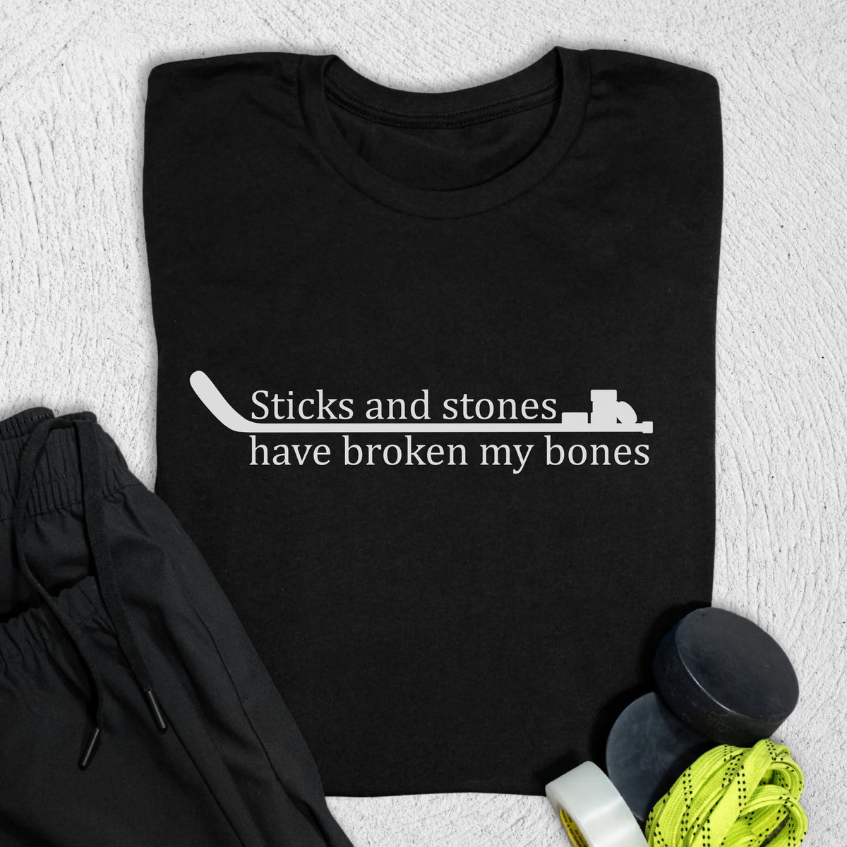 Sticks and Stones T-Shirt Black / S T-Shirt