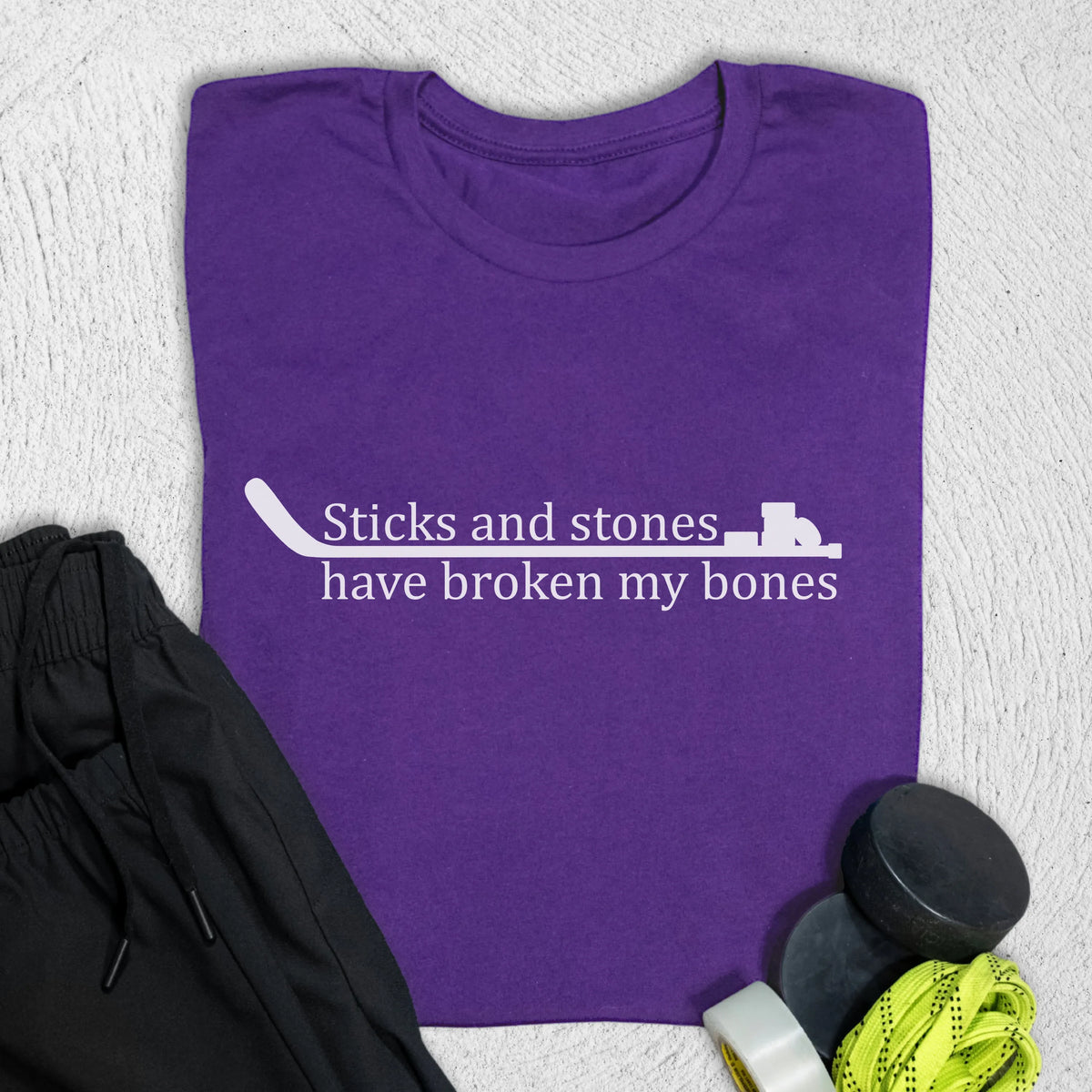 Sticks and Stones T-Shirt Team Purple / S T-Shirt