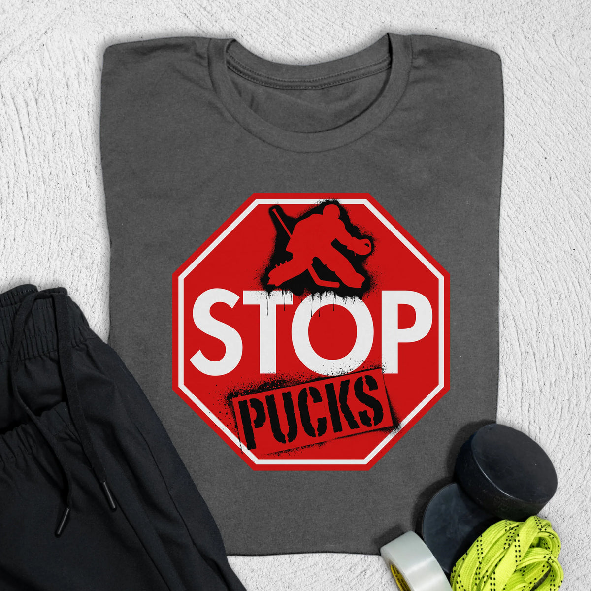 Stop Pucks T-Shirt Asphalt / S T-Shirt