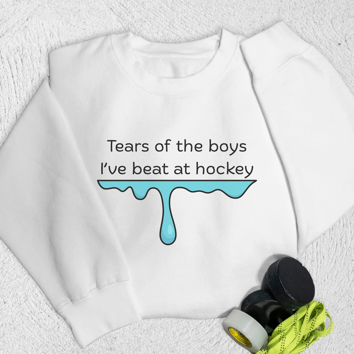 Tears Sweatshirt S / White Sweatshirt