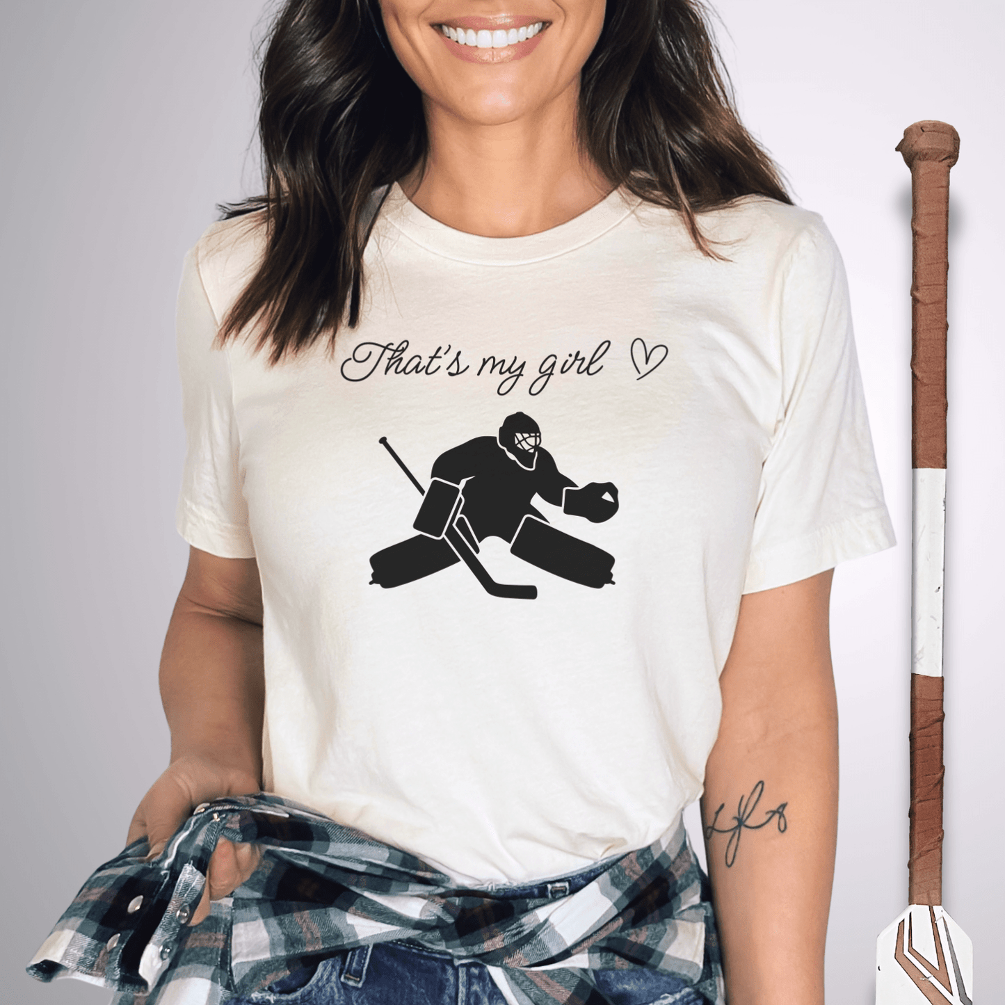 That's My Goalie Girl T-Shirt Natural / S T-Shirt