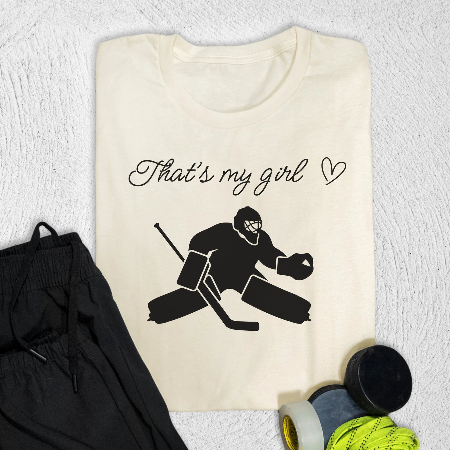 That's My Goalie Girl T-Shirt Natural / S T-Shirt