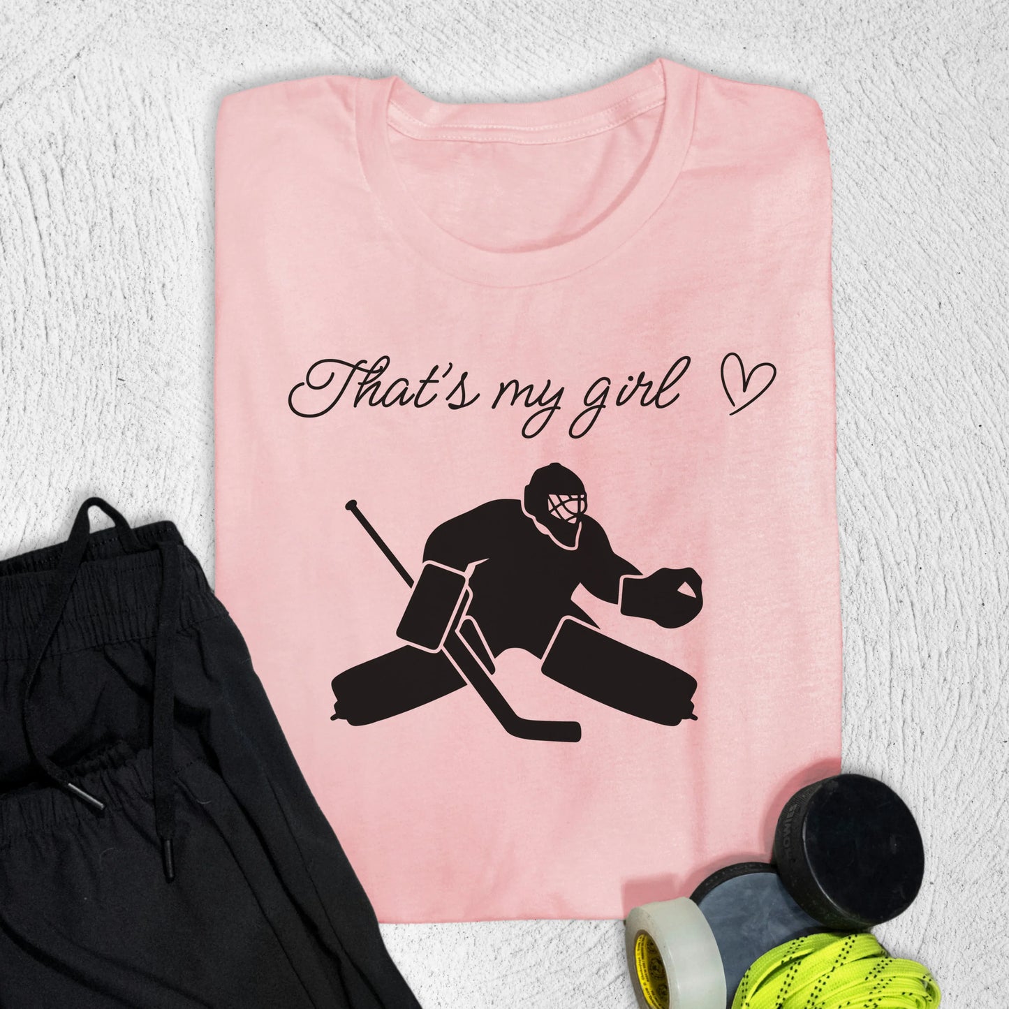 That's My Goalie Girl T-Shirt Pink / S T-Shirt