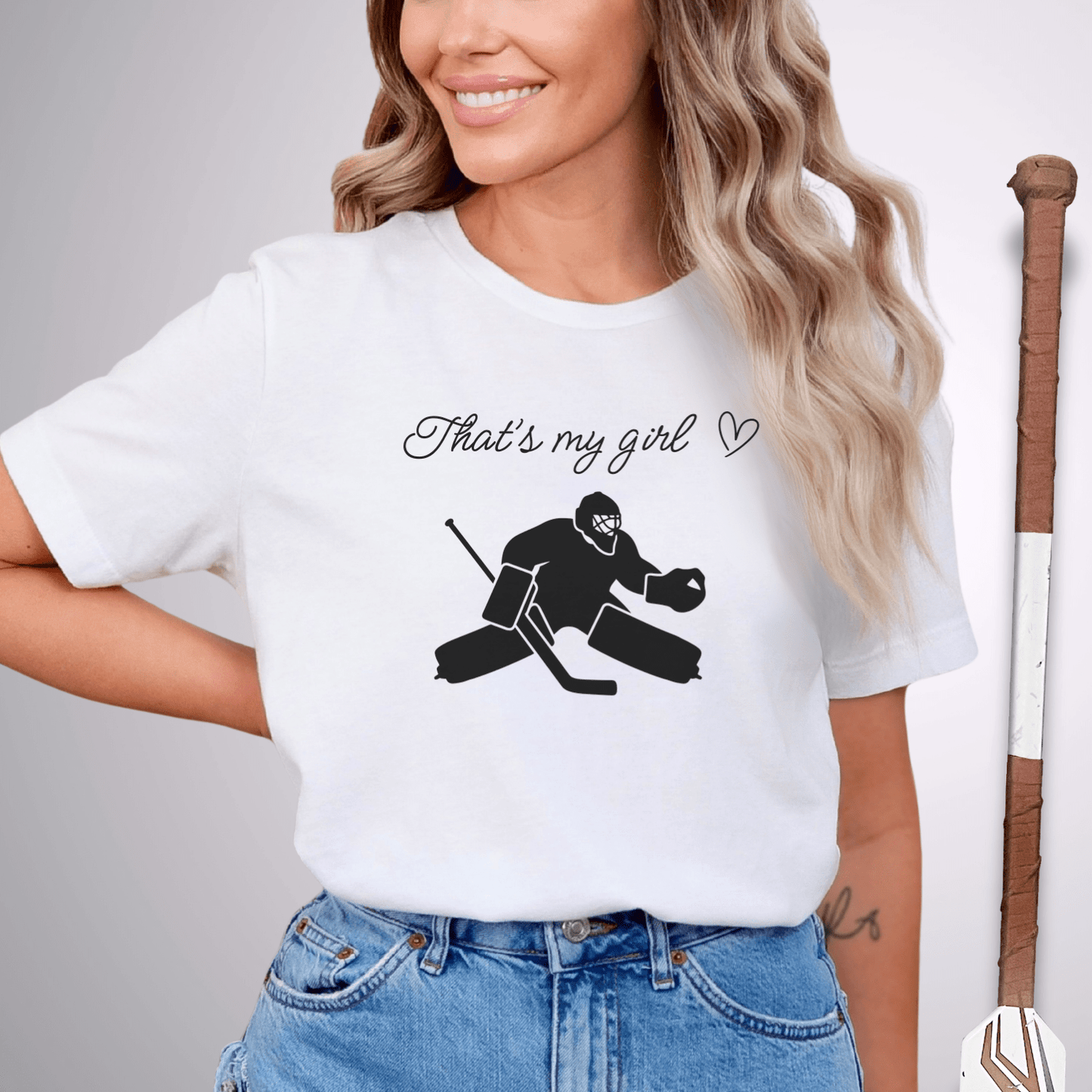That's My Goalie Girl T-Shirt White / S T-Shirt