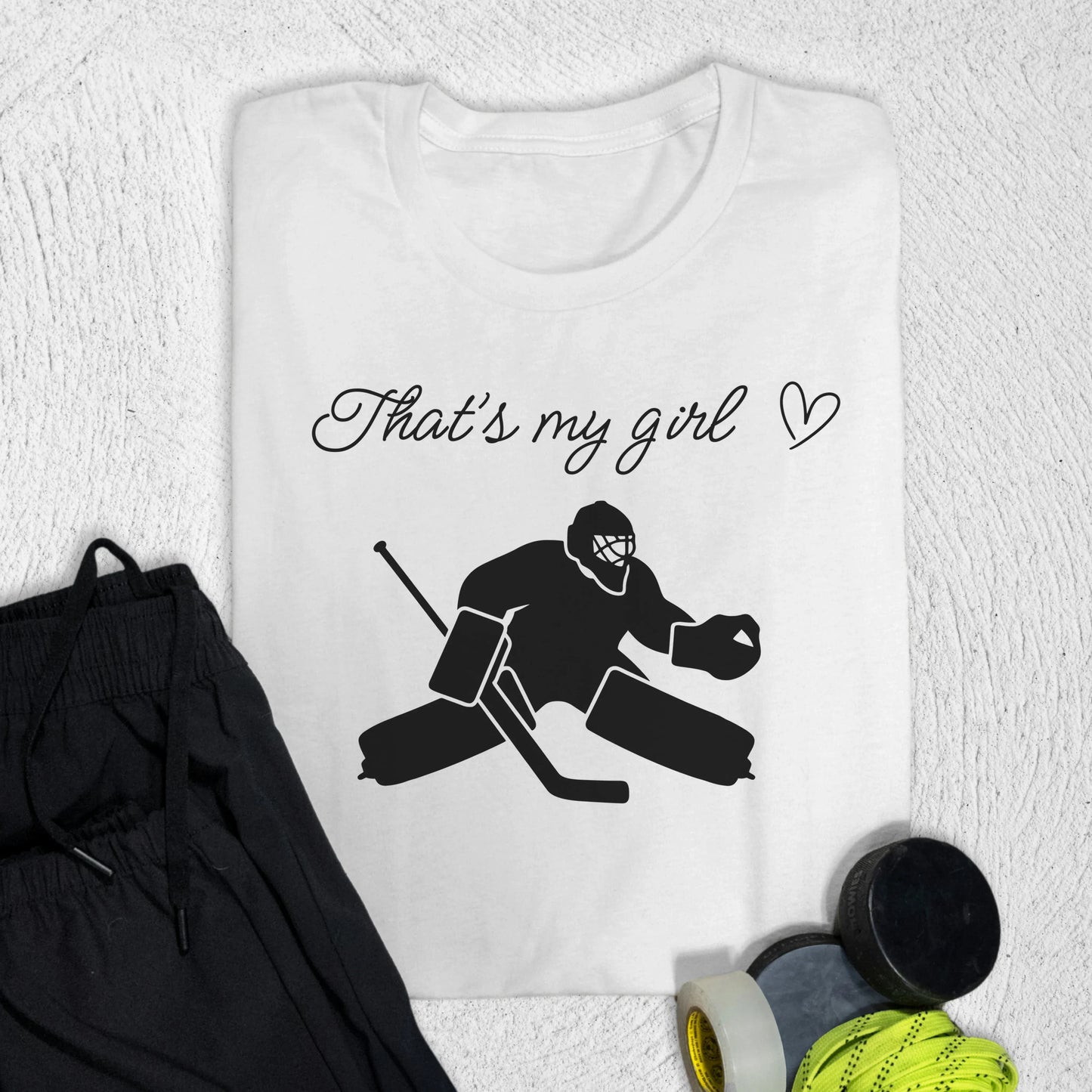 That's My Goalie Girl T-Shirt White / S T-Shirt