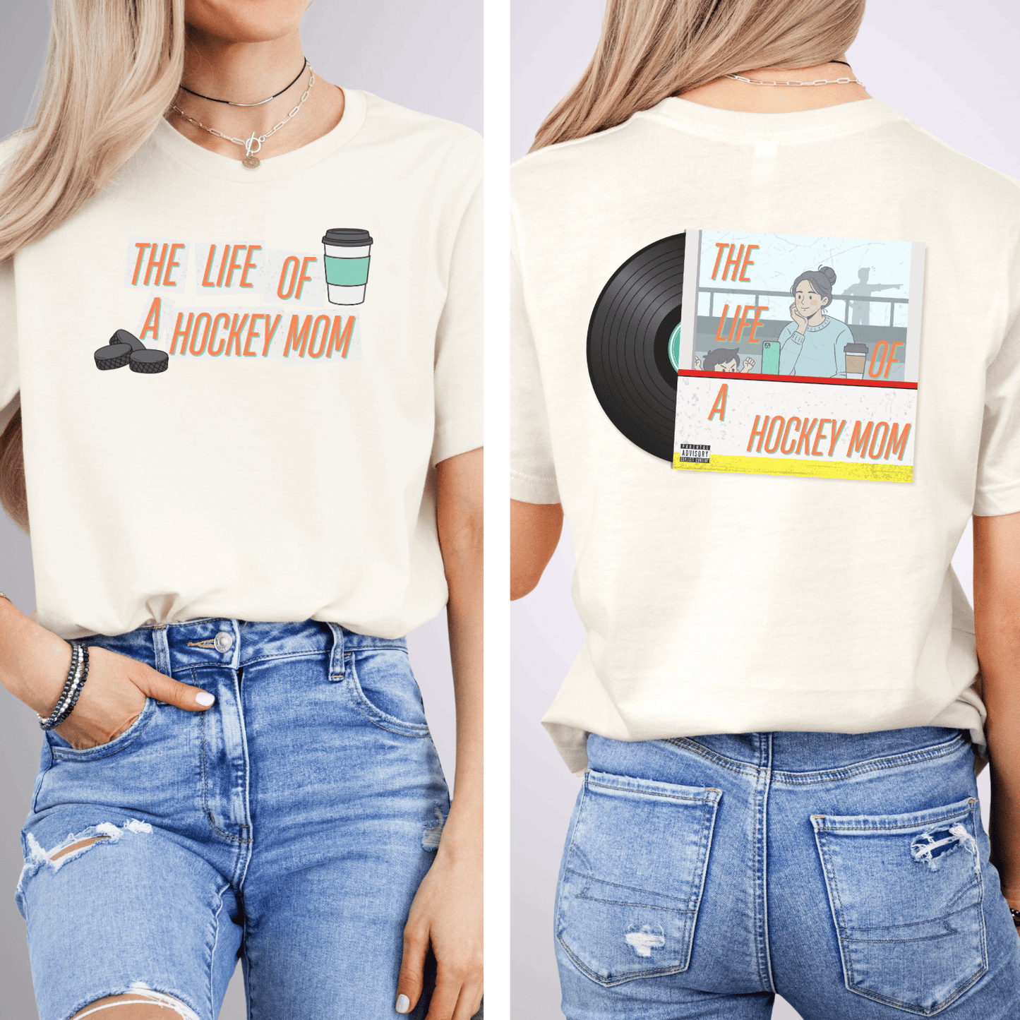 The Life of a Hockey Mom T-Shirt Natural / S T-Shirt