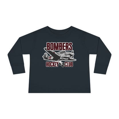 Toddler Long Sleeve T-Shirt | Custom Name + Number Option 2T / Black Kids clothes