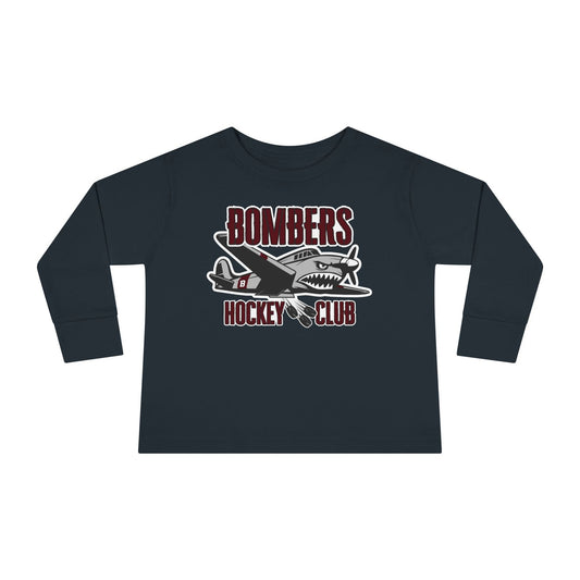 Toddler Long Sleeve T-Shirt | Custom Name + Number Option 2T / Black Kids clothes