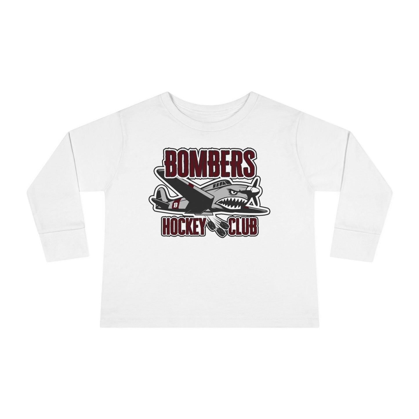 Toddler Long Sleeve T-Shirt | Custom Name + Number Option 2T / White Kids clothes