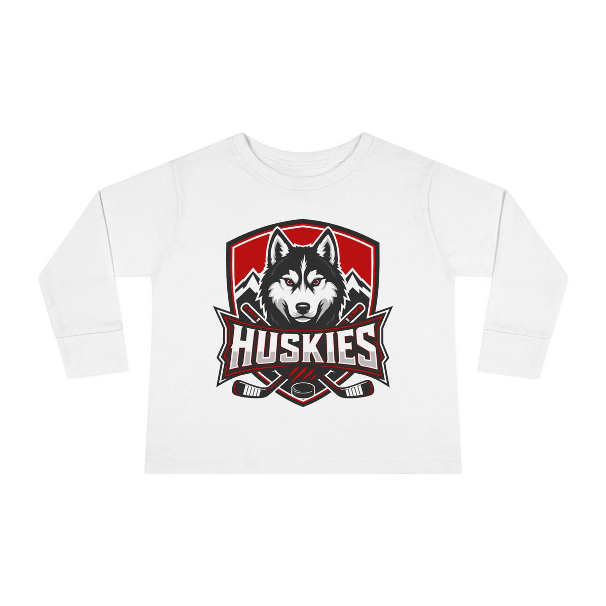 Toddler Long Sleeve T-Shirt | Custom Name + Number Option 2T / White Kids clothes