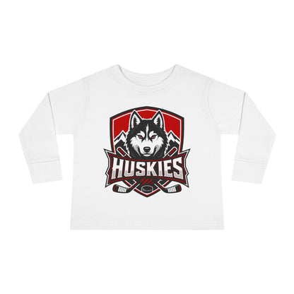 Toddler Long Sleeve T-Shirt | Custom Name + Number Option 2T / White Kids clothes
