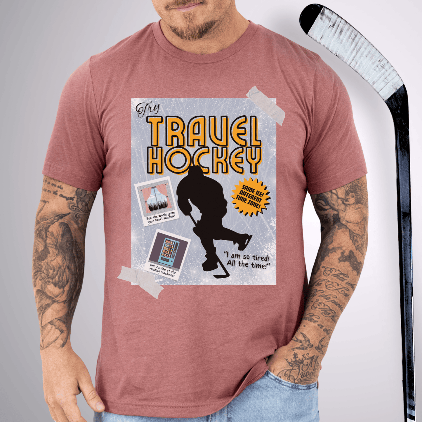 Travel Hockey T-Shirt Heather Mauve / S T-Shirt