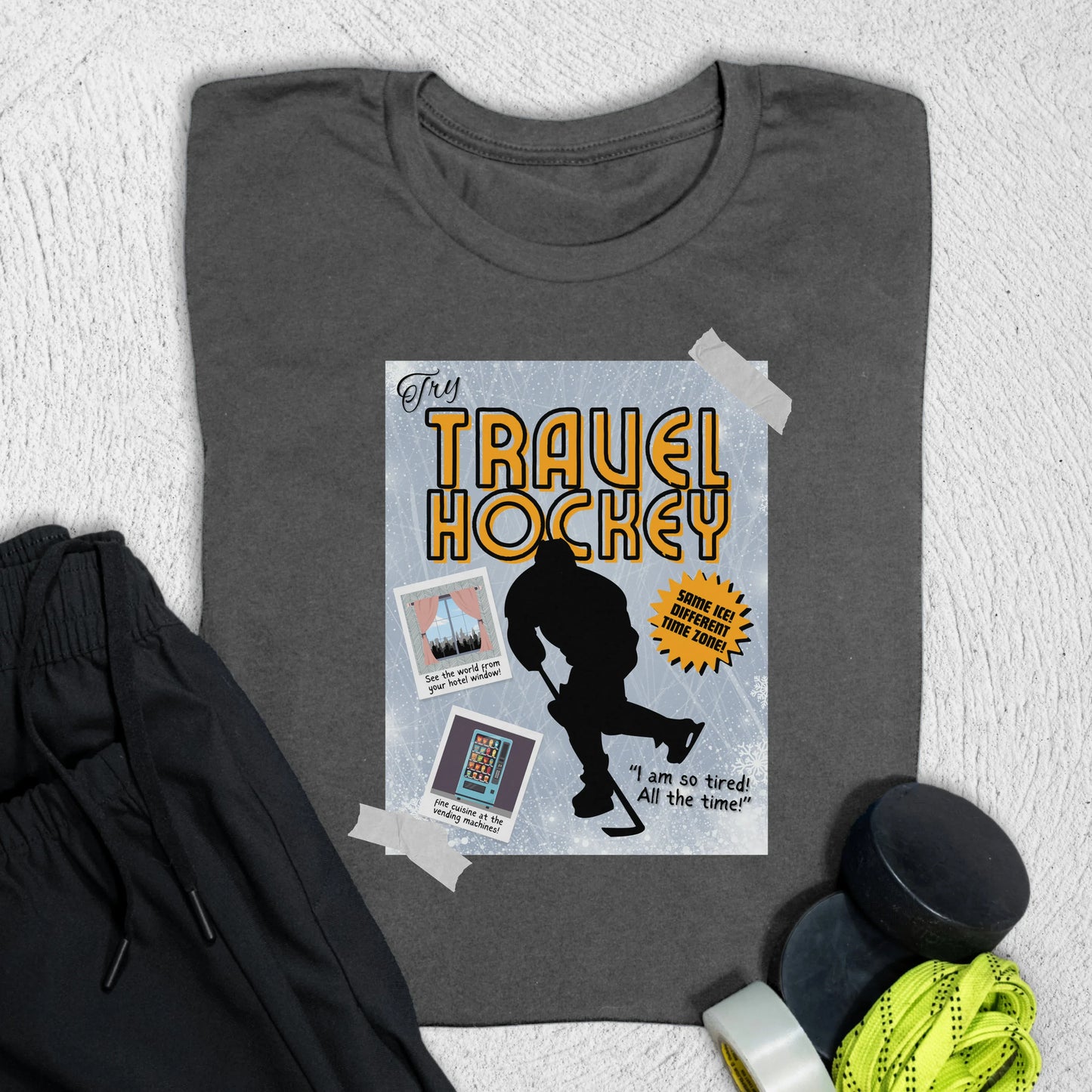 Travel Poster T-Shirt Asphalt / S T-Shirt