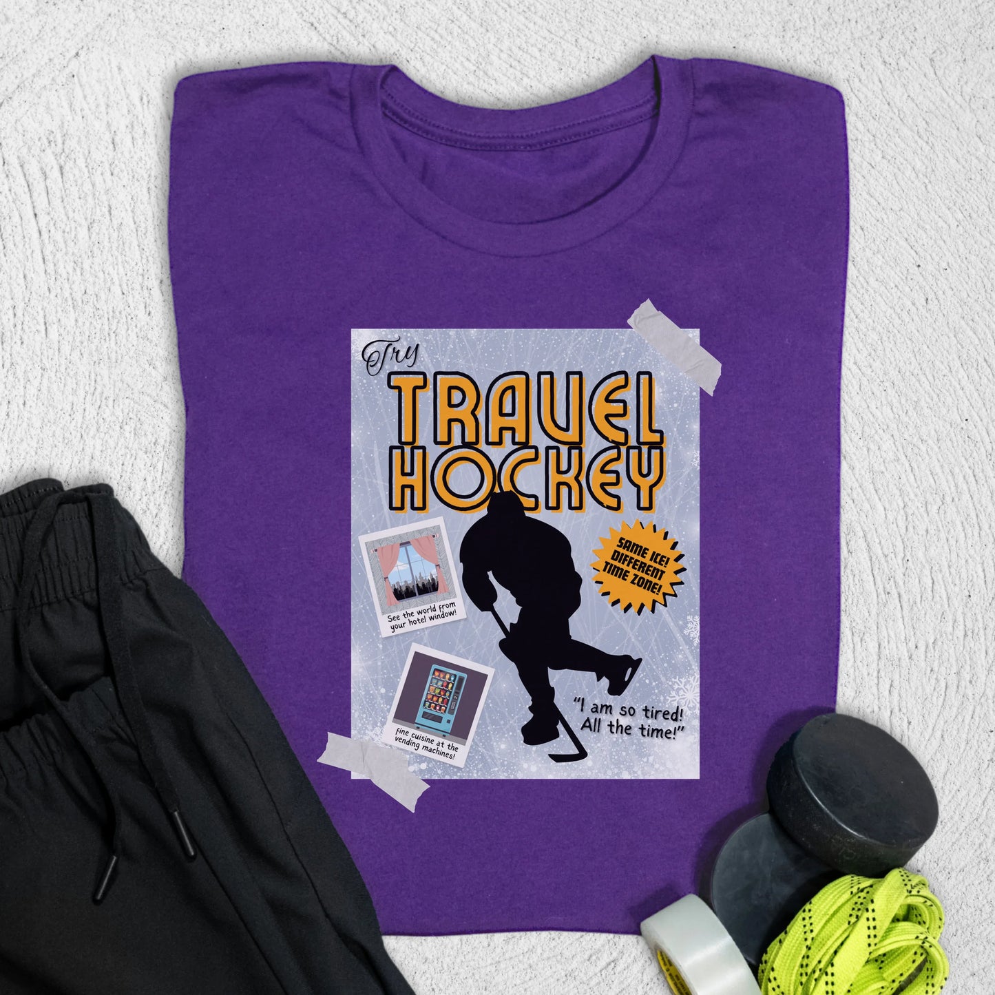 Travel Poster T-Shirt Team Purple / S T-Shirt