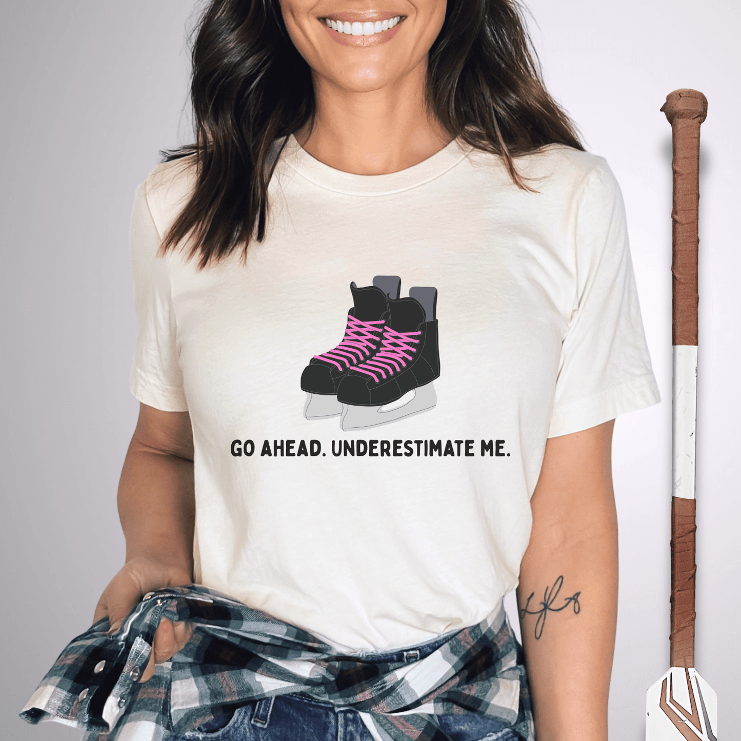 Underestimate Me Skates T-Shirt Natural / S T-Shirt