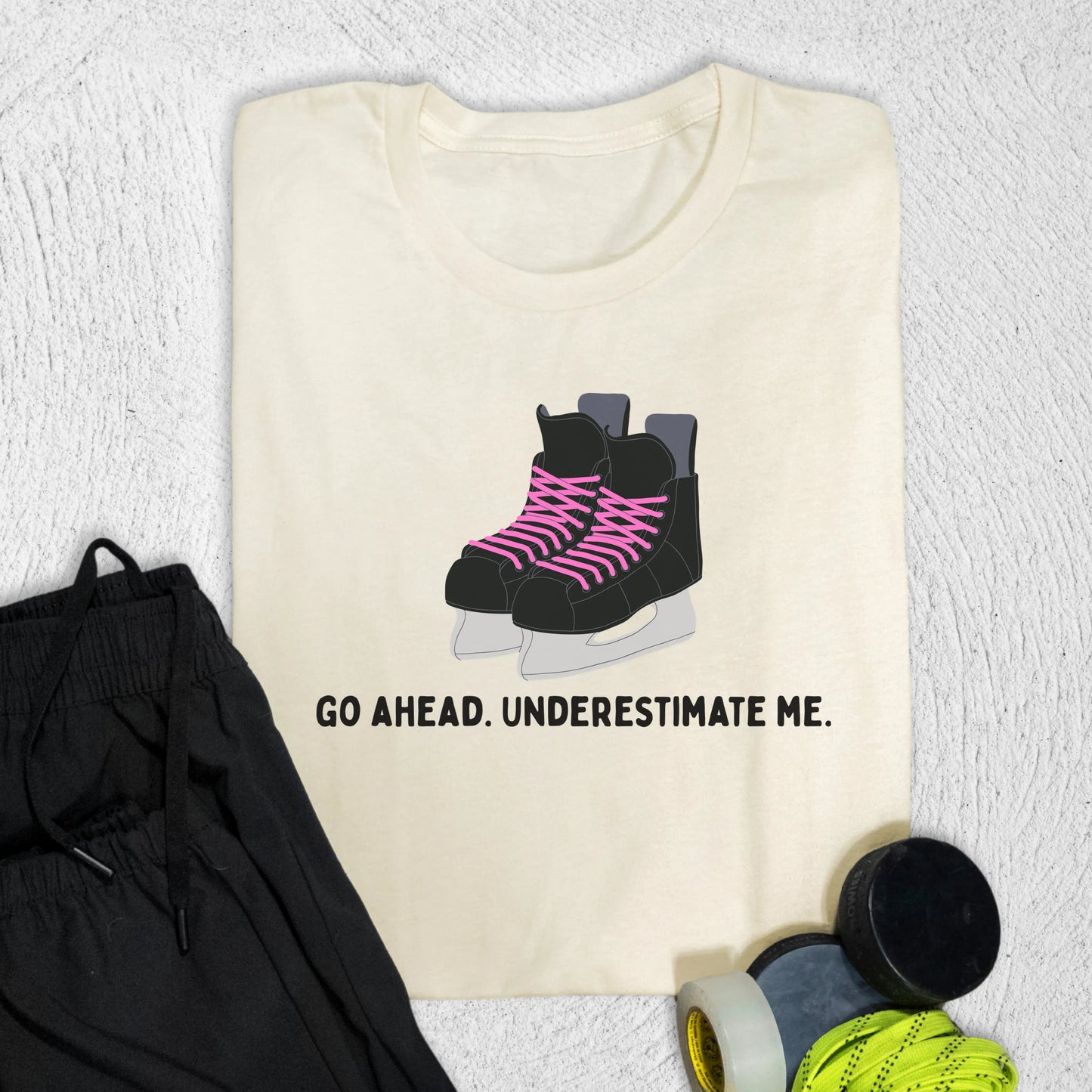 Underestimate Me Skates T-Shirt Natural / S T-Shirt