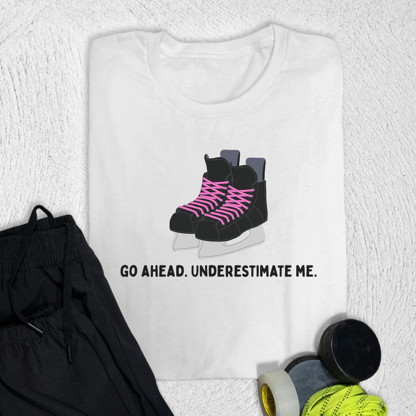 Underestimate Me Skates T-Shirt White / S T-Shirt